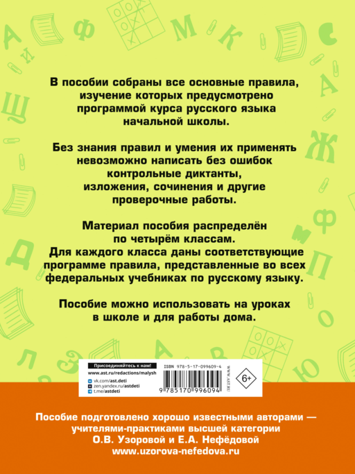 Все основные правила русского языка, без знания которых невозможно писать без ошибок. 1-4 классы