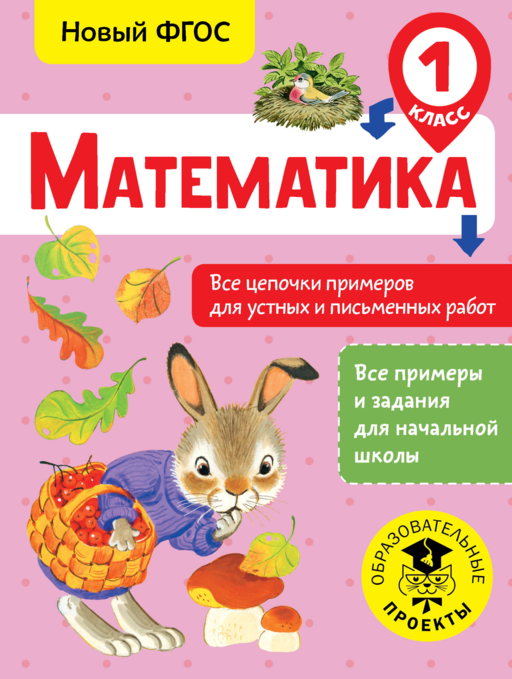 Математика. 1 класс. Все цепочки примеров для устных и письменных работ. Новый ФГОС