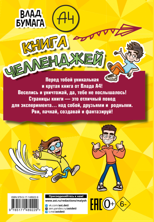 Влад А4. Книга челленджей