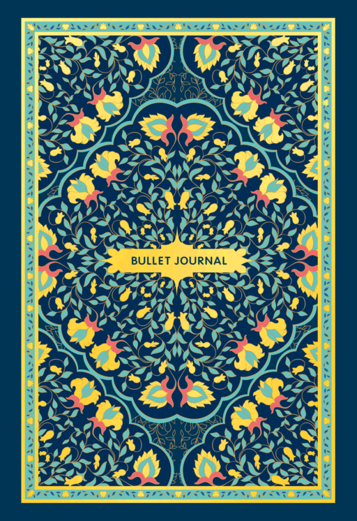 Блокнот в точку: Bullet Journal (ковер золотой, 160 c., с наклейками)