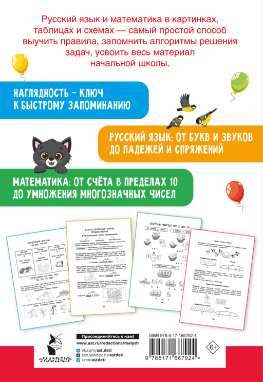 Все правила в картинках. Русский язык и математика