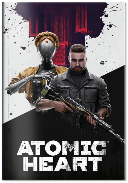 Обложка для паспорта. Atomic Heart. Близняшка и майор Нечаев (ПВХ, 185х133 мм)