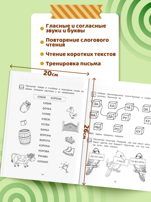 Читаю слова и предложения: для детей 6-7 лет (ч/б)