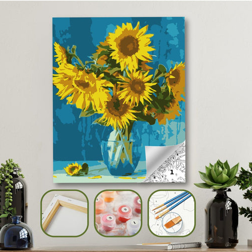 🌻 Картина по номерам «Подсолнухи» — кусочек солнца своими руками - 347