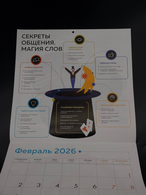 12 главных бестселлеров по саморазвитию. Календарь настенный на 2026 год (300х300)
