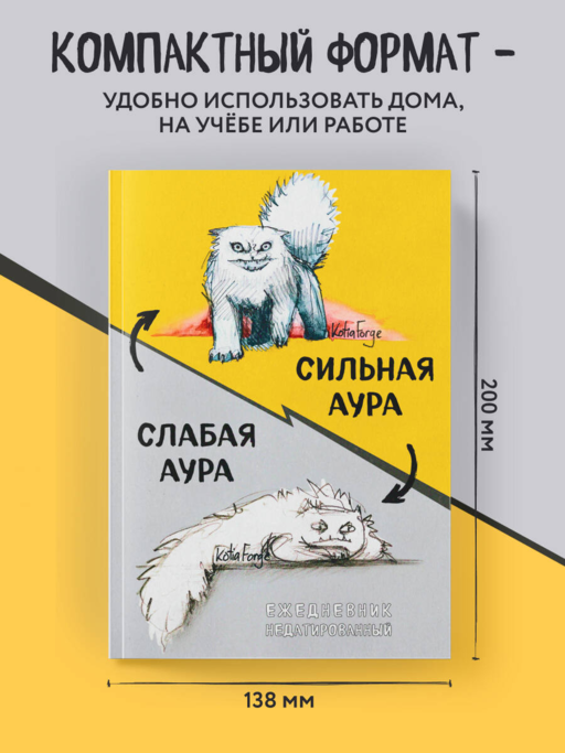 Сильная аура/слабая аура. Ежедневник недатированный (А5, 72 л.)