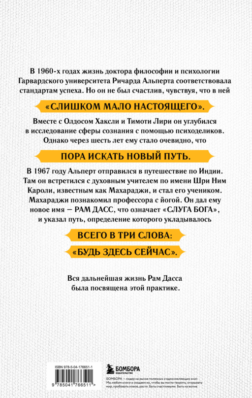 Быть здесь и сейчас. Культовая книга, открывшая миру мудрость Индии и медитацию (Большой формат)