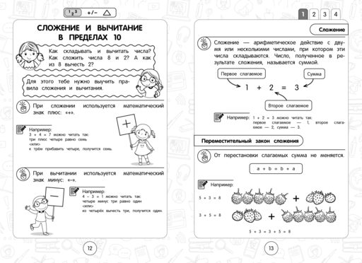 Математика: супернаглядный справочник. 1–4 классы