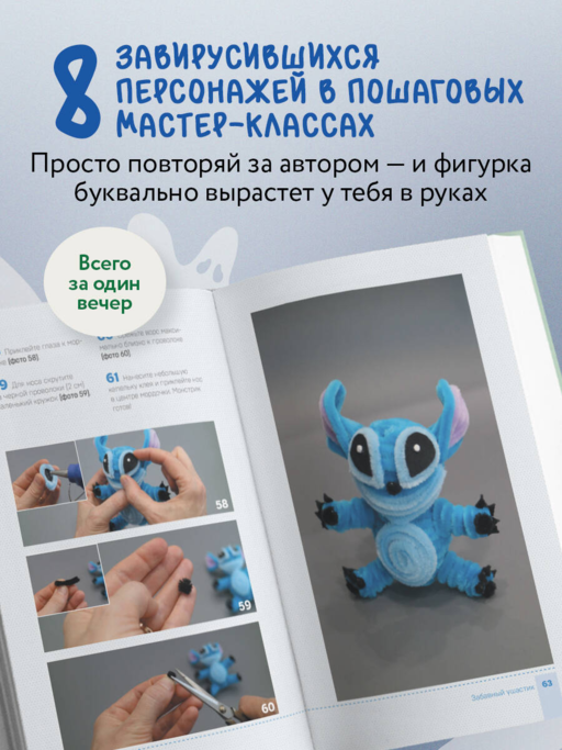 Монстрики из синельной проволоки. Лабубу, вакуку и другие. Пошаговые мастер-классы для детей и взрослых