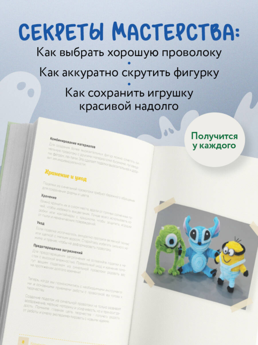 Монстрики из синельной проволоки. Лабубу, вакуку и другие. Пошаговые мастер-классы для детей и взрослых