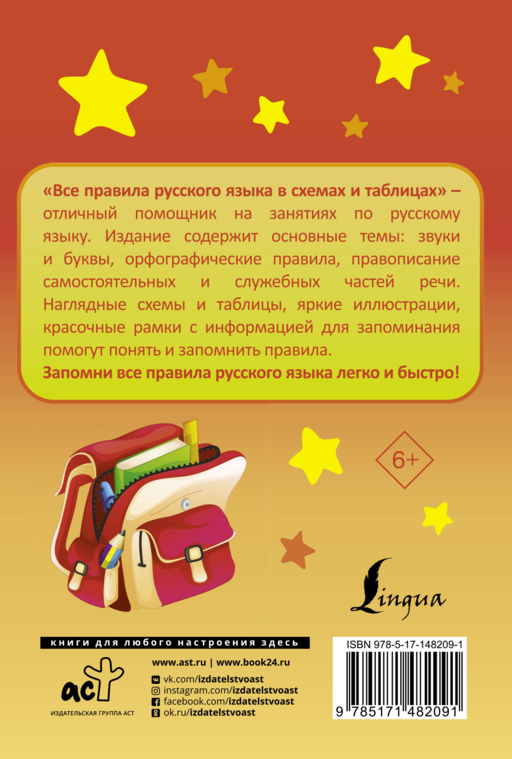 Все правила русского языка в схемах и таблицах