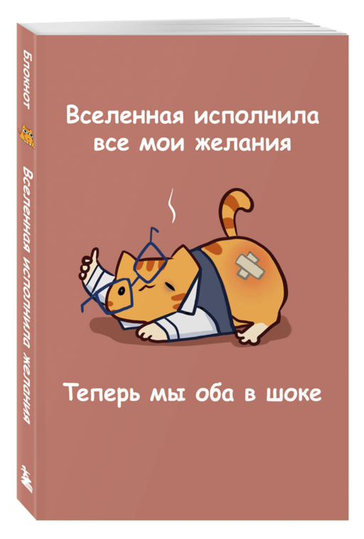 Авторский блокнот. Мурчальня. Вселенная исполнила все мои желания. Теперь мы оба в шоке. А5 64 л.
