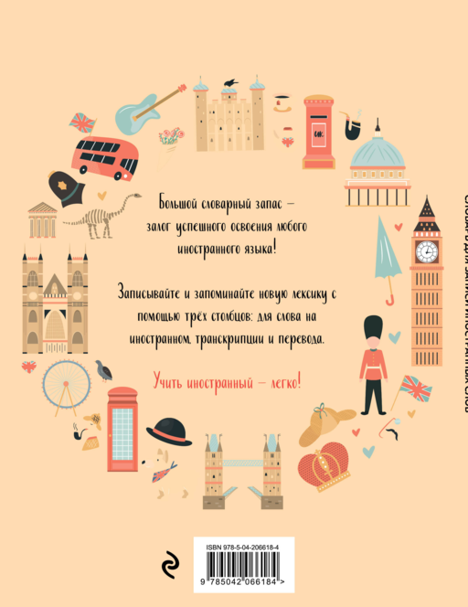 Словарь для записи иностранных слов (символы Англии)