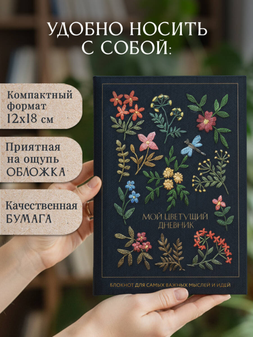 Мой цветущий дневник. Блокнот для самых важных мыслей и идей. (64 л.)