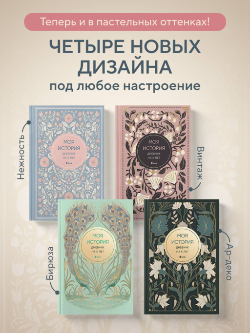 Моя история. Дневник на 5 лет (пятибук мини, нежность)