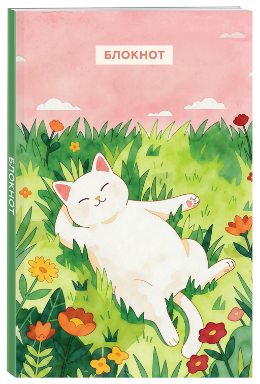 Блокнот с котом. Сегодня без подвигов (А5, мягкая обложка, 64 л.)