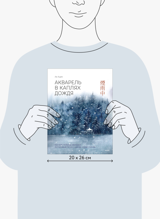 Акварель в каплях дождя. Рисуем глубины облаков, лотосовый пруд и сияние среди снегов