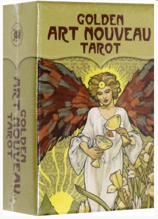 Golden art nouveau tarot (78 Gold Print Tarot Cards with Instructions)