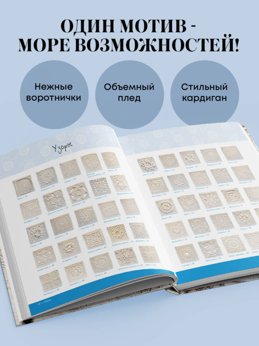 Бабушкин квадрат на новый лад. 50 трендовых авторских узоров для вязания крючком. 11 стильных идей для дома и гардероба