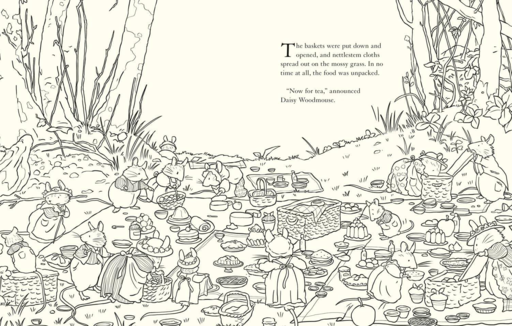 Brambly hedge: nature colouring book Ежевичная изгородь. Раскраска о природе /Книги на английском языке