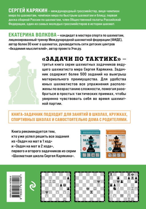 Шахматы. Задачи по тактике. Более 500 задач