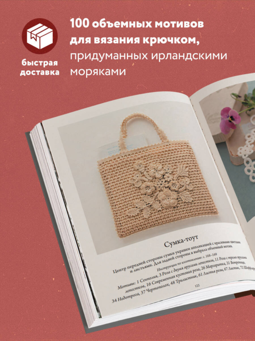 Ирландское кружево. 100 рельефных мотивов для вязания крючком. Уникальная коллекция с японским шиком