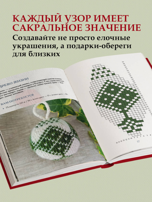 Самый теплый Новый год. Русские узоры. Вяжем на спицах елочные шары