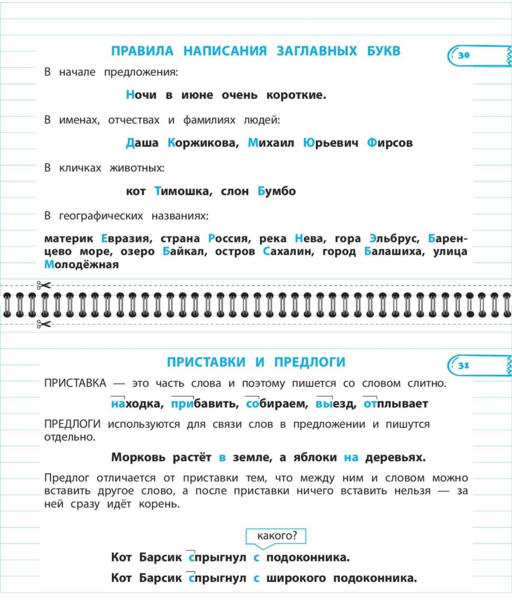 Все правила математики и русского языка. 1 класс